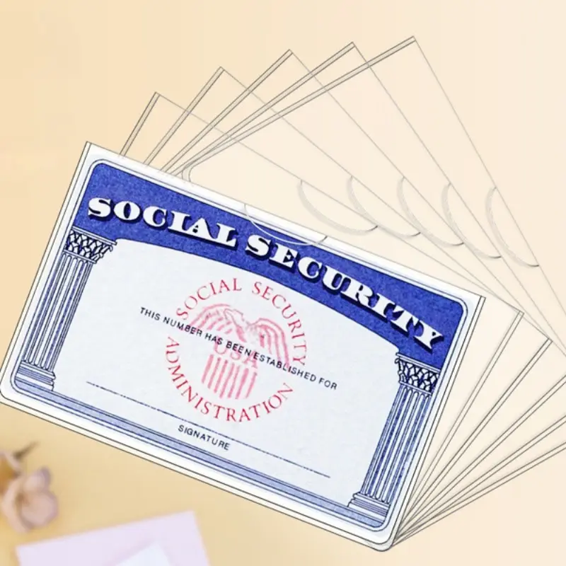 30-60pcs Social Security Card Protective Cover, 10 pcs Transparent PVC Waterproof Plastic Sleeves, Suitable for Healthcare, Social Security, Business, ID & Credit Cards, Office Accessories, Office Gadgets & ID Card Holder