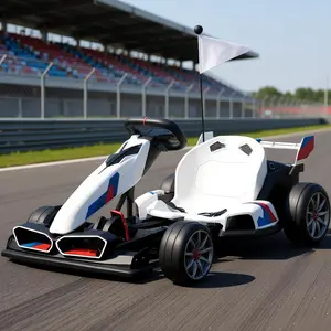 24V 36V Electric Go Kart with Adjustable Seat, Licensed Drift Kart with Dual 300W Motors, Crazy Go Cart for Kids Ages 6-12, Cool LED Lights, Drift Mode and 2 Speeds