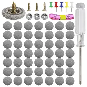 202PCS Car Roof Headliner Repair Kit, Snap Rivets & Retainer Buttons for Interior Ceiling Fabric Fix, Automotive Upholstery Repair Set with Installation Tool