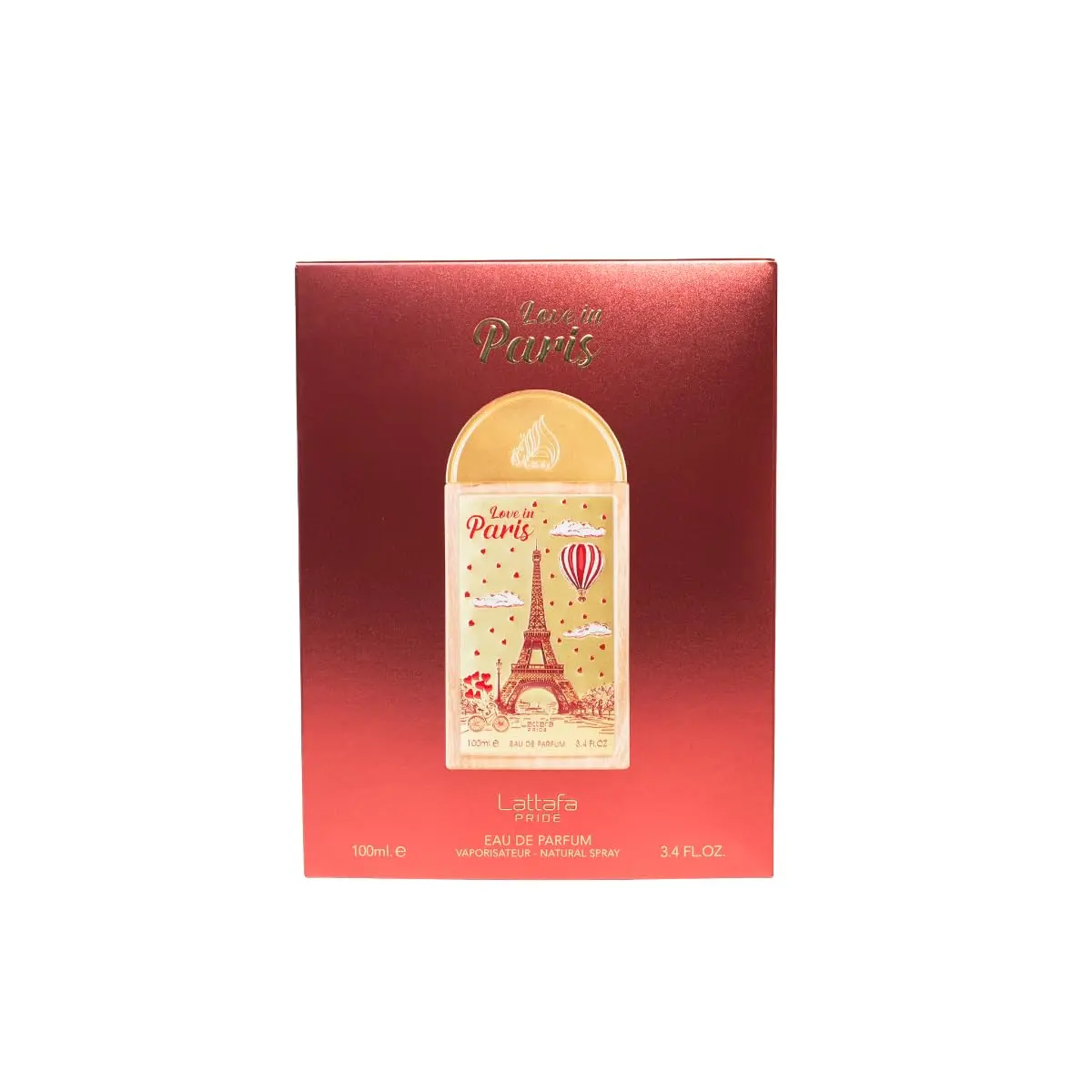 Lattafa Pride Love In Paris Eau De Parfum 100ML - Unisex Sweet Amber Gourmand Fragrance with Caramelized Apple, Maple Syrup, Tonka Bean, Patchouli