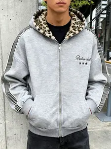 Unisex style, Graphic sweatshirts, Graphic hoodies, street-style retro design, leopard print fabric, soft and short hooded sweatshirt, streetwear, lightweight casual wear for spring and autumn, gift for back-to-school season, holiday gift