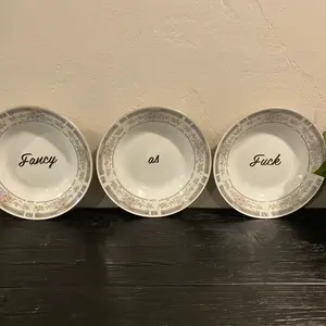 “Fancy as F—-“ plate set