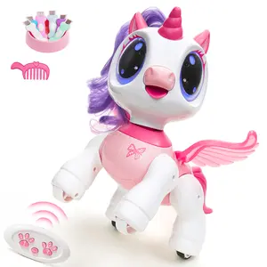 Sgile Unicorn Toy for Girls, Robot Pet, STEM Learning Toy with Music Dance and Gesture Sense Control, Ages 3-8