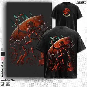 Red Rising "Reaper of Mars" Vintage Oversized T-Shirt Themed, Red Rising Book Graphic Tee Washed Heavy Cotton Tshirt, red rising merch, Booktok Gift