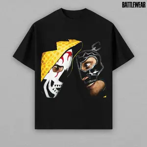 Sting The Icon vs Rey Mysterio Mask vs Mask Confrontation T-Shirt Black Men's Wrestling Merch WWE WCW Legend Face Off