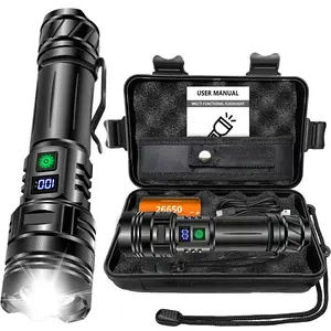High-Lumen LED Flashlight, Adjustable Beam Focus, Durable Aluminum Alloy Body, USB-C Rechargeable, Portable Pen Clip Design, High Lumen Flashlights, High Lumens Flashlight