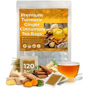 Turmeric Ginger Cinnamon Tea - 100% Natural Turmeric, Ginger, and Cinnamon,100% handmade & No Additives & No Sugar&No Caffeine&No Gluten,Vegan
