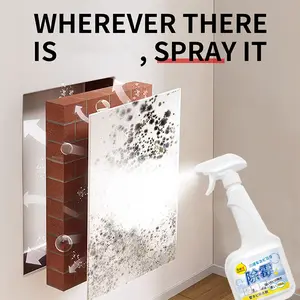 520ML Wall Mold Remover, Mildew Stain Remover, Deep Care for Walls, Fungus Removal, Safe for Ceramic Marble Granite Painted Walls, Easy Spray Bottle Application
