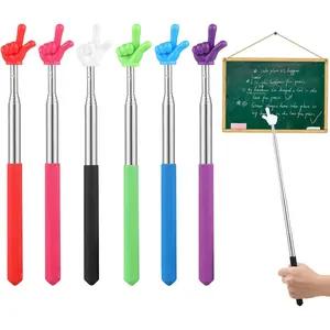 6 count Pointer Finger Stick, Multipurpose Teacher Pointer Stick, Extendable Classroom Pointer and Finger Pointer Stick for School Presentations & Interactive Learning