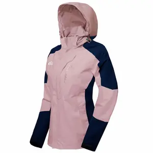 Women's Waterproof Rain Jacket Outdoor Lightweight Hooded Raincoat for Hiking Travel