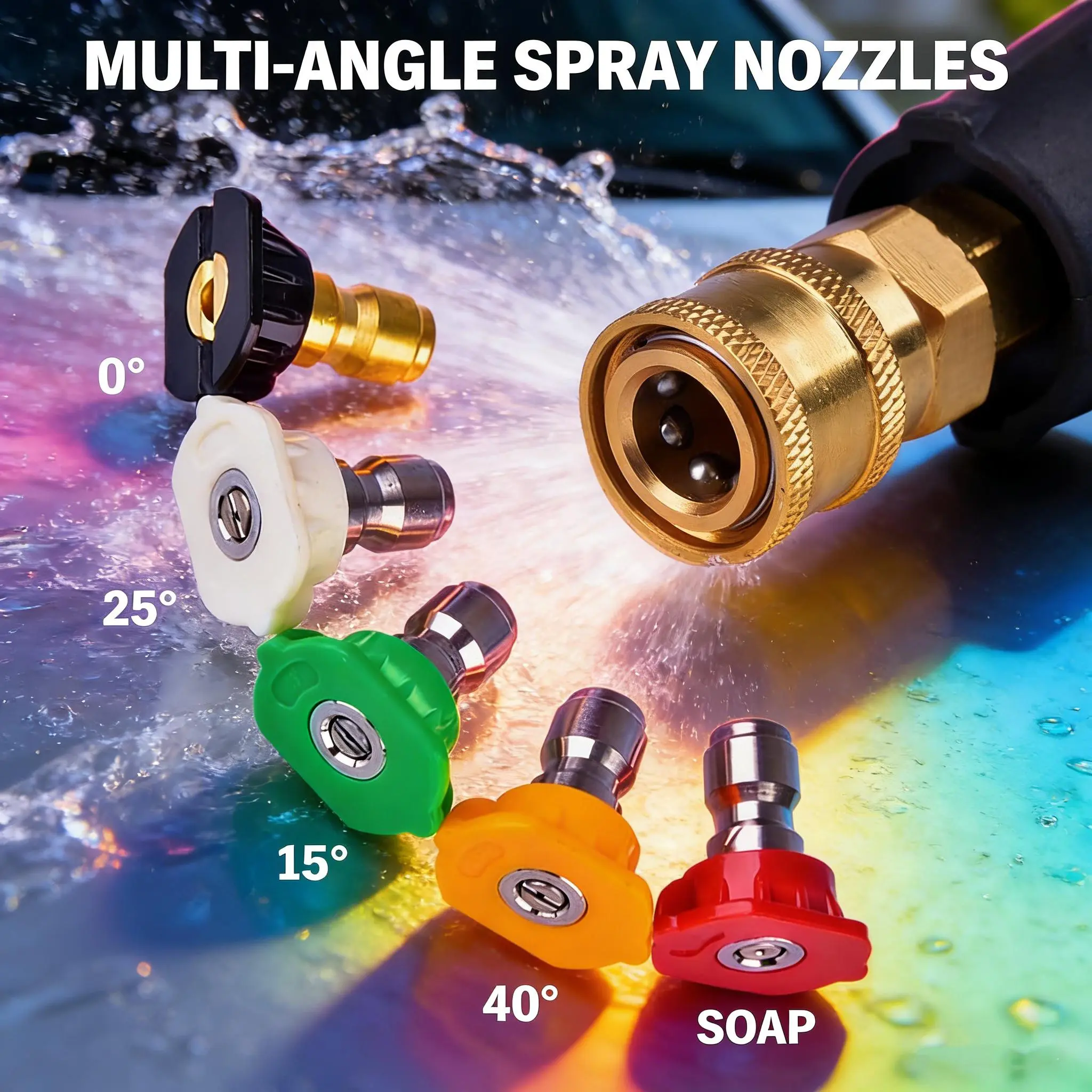 Black Spray Gun & 6 Tips