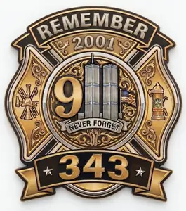 Remember 911 Towers Window or Helmet Decal TT