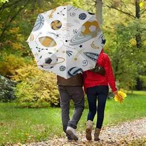 Auto Open Folding Umbrella, Durable Iron Frame Design, Portable, Lightweight & Versatile for All Seasons, Ideal for Travel Office Outdoor Use, Automatic, Rainproof, Waterproof, Unisex