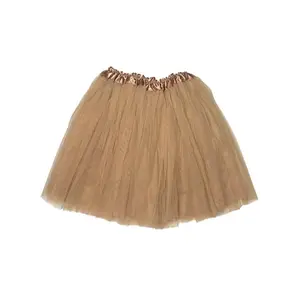 Taupe Tutu Skirt for Women – 3-Layer Tulle Ballet Skirt for Costume, Dress-Up, Dance, & Cosplay