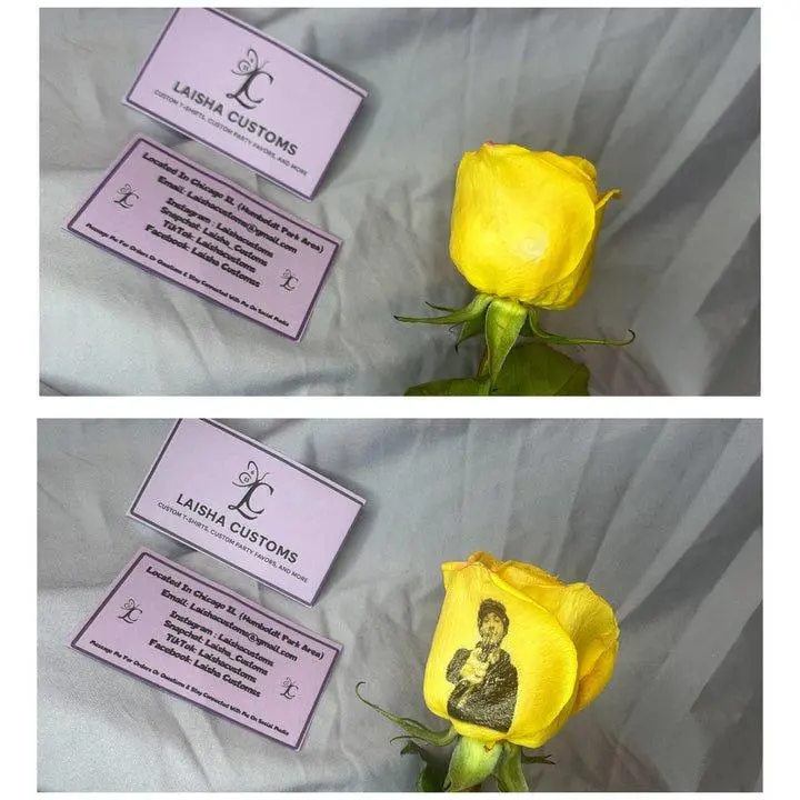 12 custom photo roses