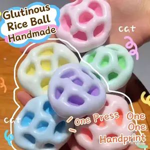 Stress relief toys, snowy glutinous rice sand pinch toys, DIY shape glutinous rice squeeze stress relief toys, rice flour puree, handmade mitaba mud toys, glutinous rice mud squeeze toys, Body decompression ball, Handmade Squishy Ball
