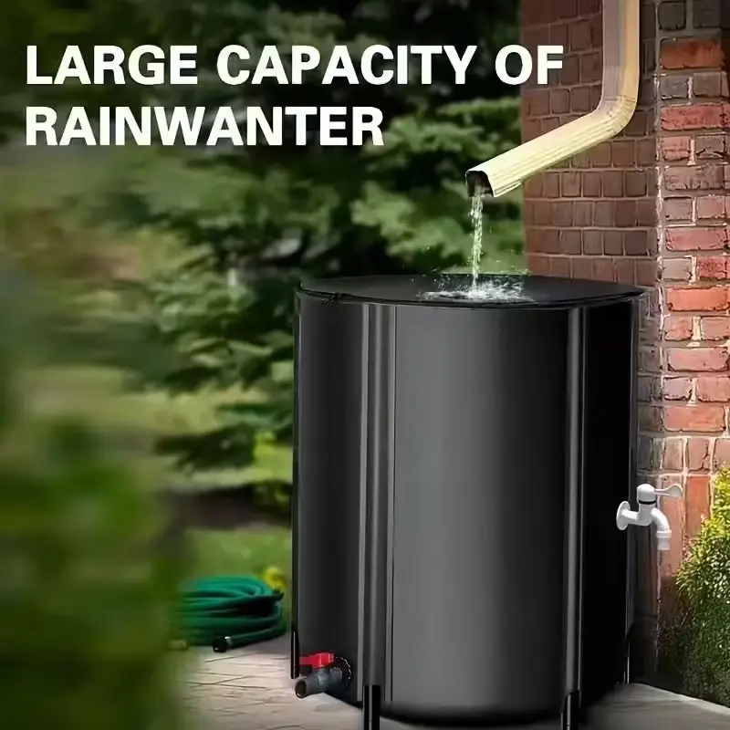 Collapsible Rain Barrel - 50/100/101/102/132/201 Gal Foldable PVC Bucket, Leakproof Durable, Drought-Resistant Garden Watering System, Ideal for Garden Irrigation, Rain Barrel Water Storage