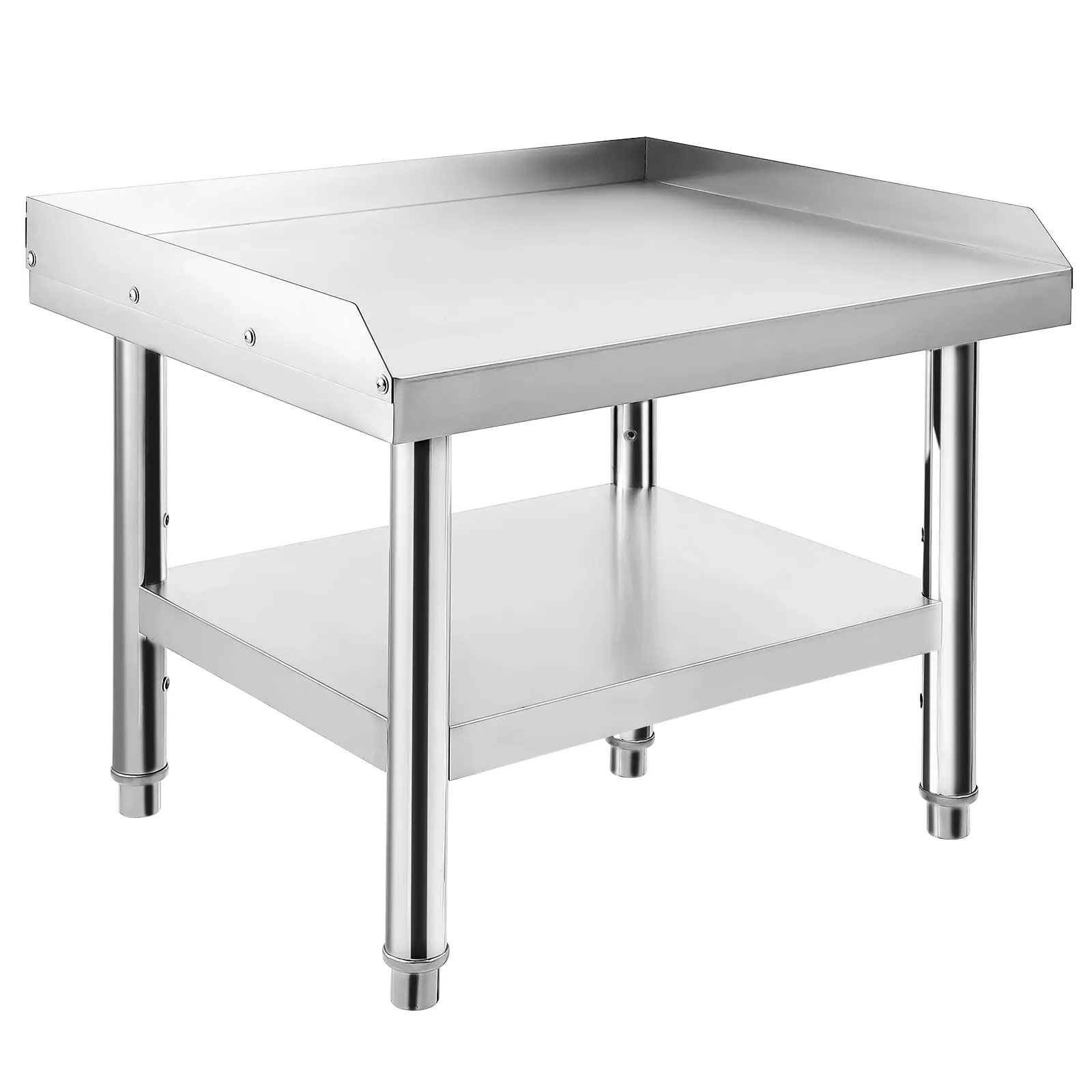 GARVEE Stainless Steel Grill Stand Table 60x30x24 inch with Adjustable Storage Undershelf, Heavy-Duty Design, Easy Assembly, Ideal for Home and Commercial Kitchen Use