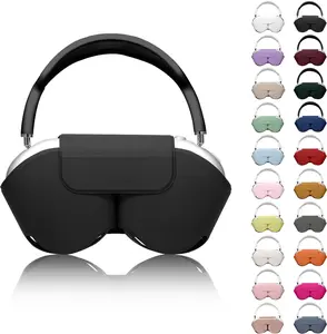 Airpods Max Case,Smart Case Cover Accessories with Sleep Mode Made by PU Leather Original Replacement Carrying Case for Airpod Pro Max Headphones, Black  AirPods Max Accessories  AirPods Max Accessories