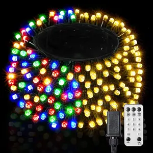 Christmas Lights, 300 LED 108FT UL Certified Color Changing Christmas Tree Lights with Remote, 11 Modes, Timer, , Connectable String Lights for Xmas Decor, Warm White & Multicolor