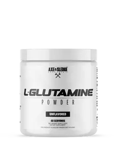 Axe & Sledge Basics Glutamine, 5g Pure L-Glutamine, Muscle Recovery & Performance | 40 Servings