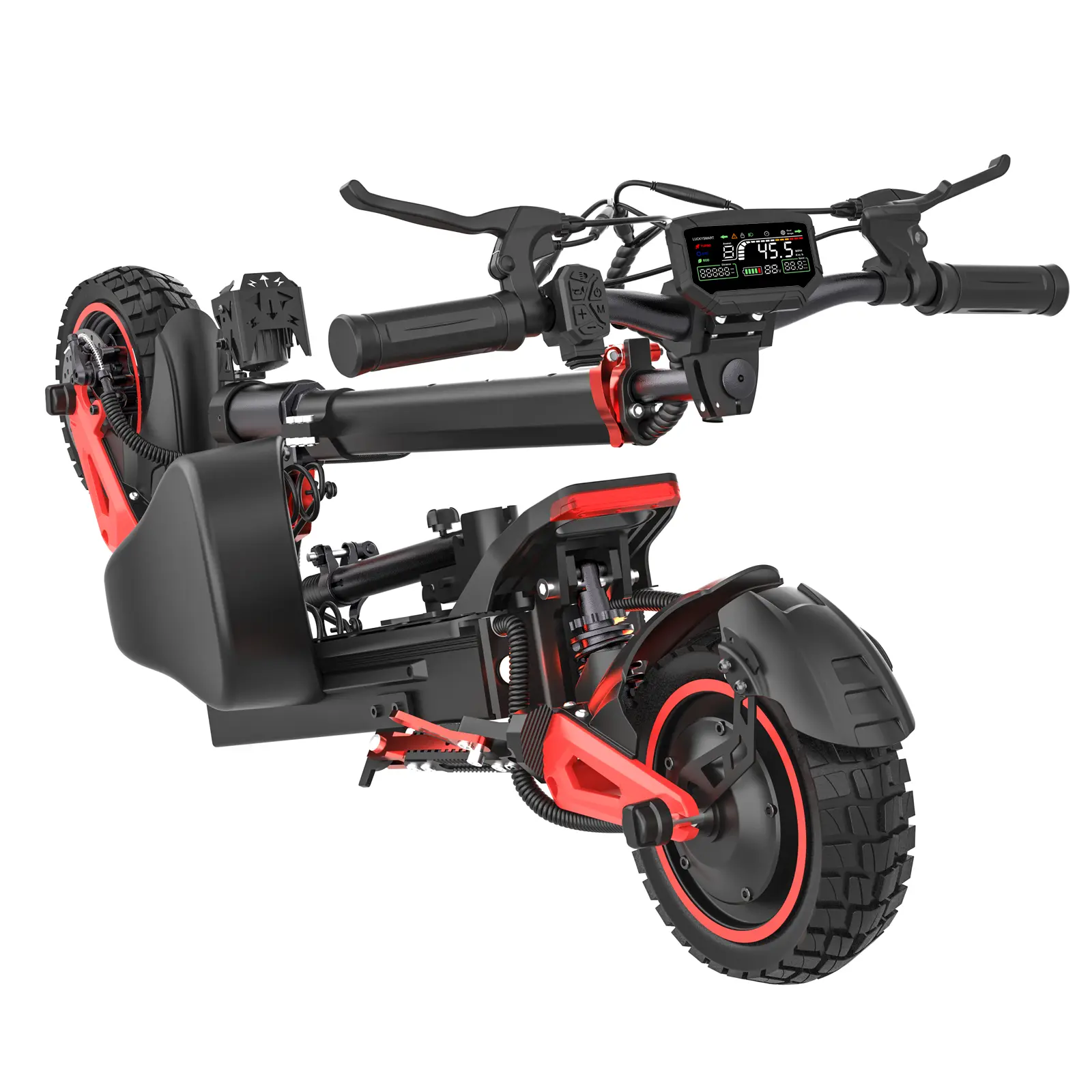 High Performance Kick Scooter for Adults, 1600W Electric Sport Folding Commuting E-Scooter with 11" Off-Road Tires, 48V18Ah Battery, 32 MPH Top Speed, 30 Mi Range, Adjustable Handlebar, 150KG Load Capacity, High Performance Kick Scooters