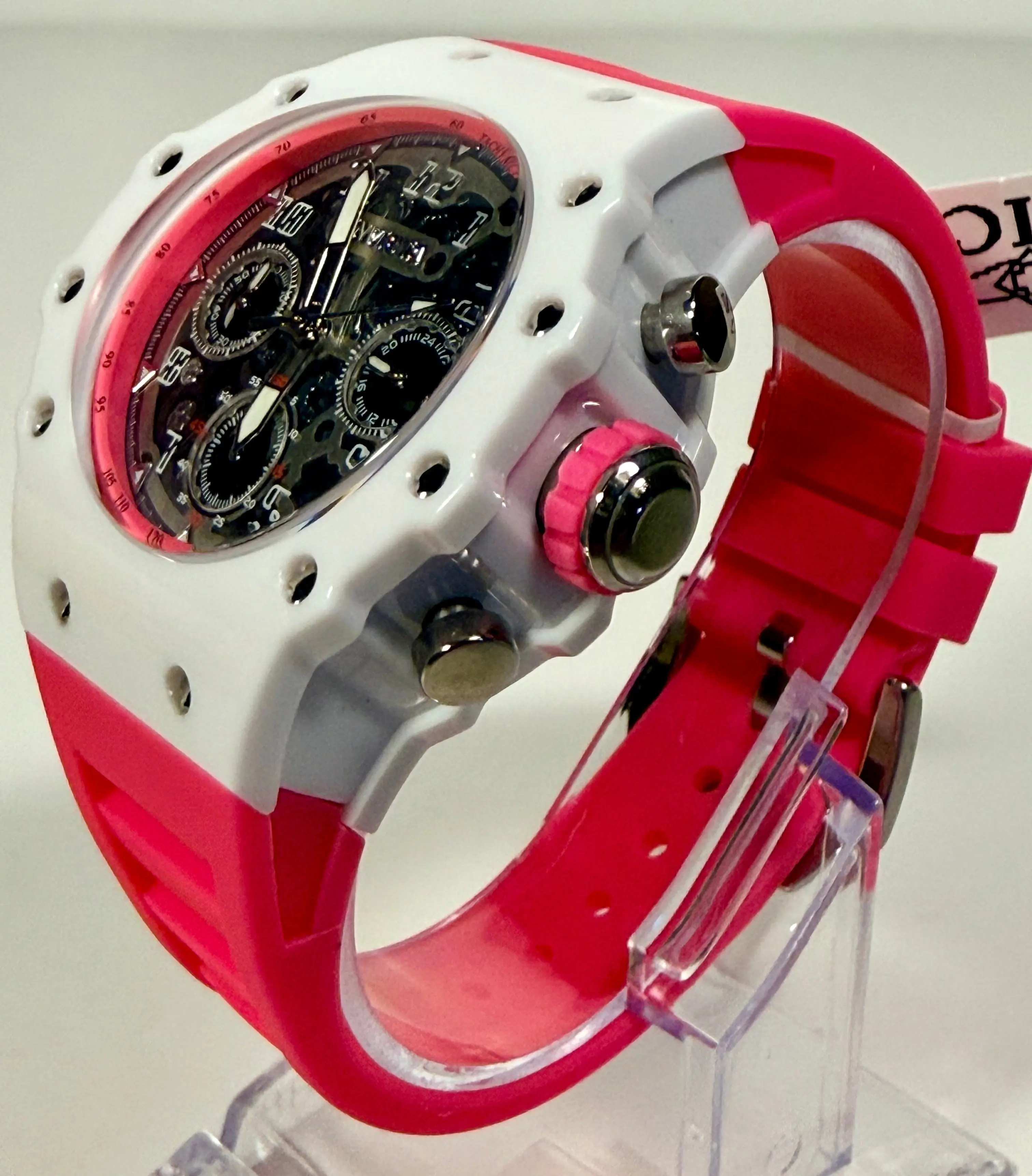 69620 Invicta Racing Valyron 41mm Stainless Steel Pink Dial Steel Bracelet Watch