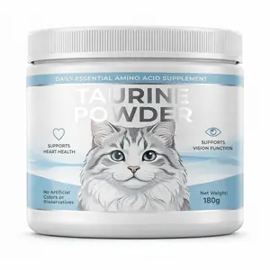 Taurine Powder for Cats – Daily Essential Amino Acid, Supports Heart & Vision, No Additives (180g)