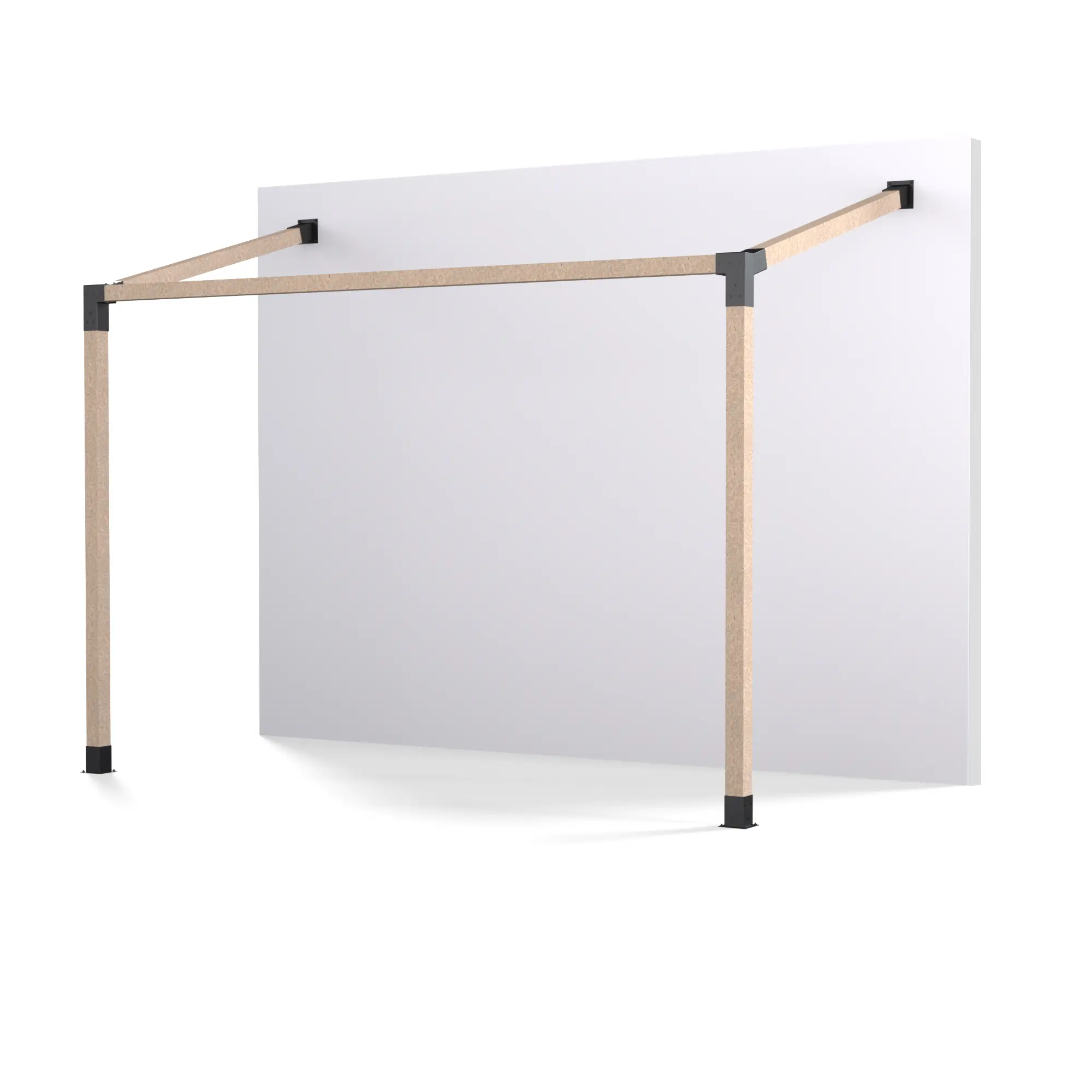 BRAXEN Sturdy Bracket 2.5mm Thick Wallmount Pergola Kit, 4x4 Post Bracket for 3.6"x3.6" (Actual 4"x4") Lumber, 6pcs Set (2x 3-Way15° Connectors, 4x Bases) with Bolts, Easy-Install DIY for Gazebos, Balconies