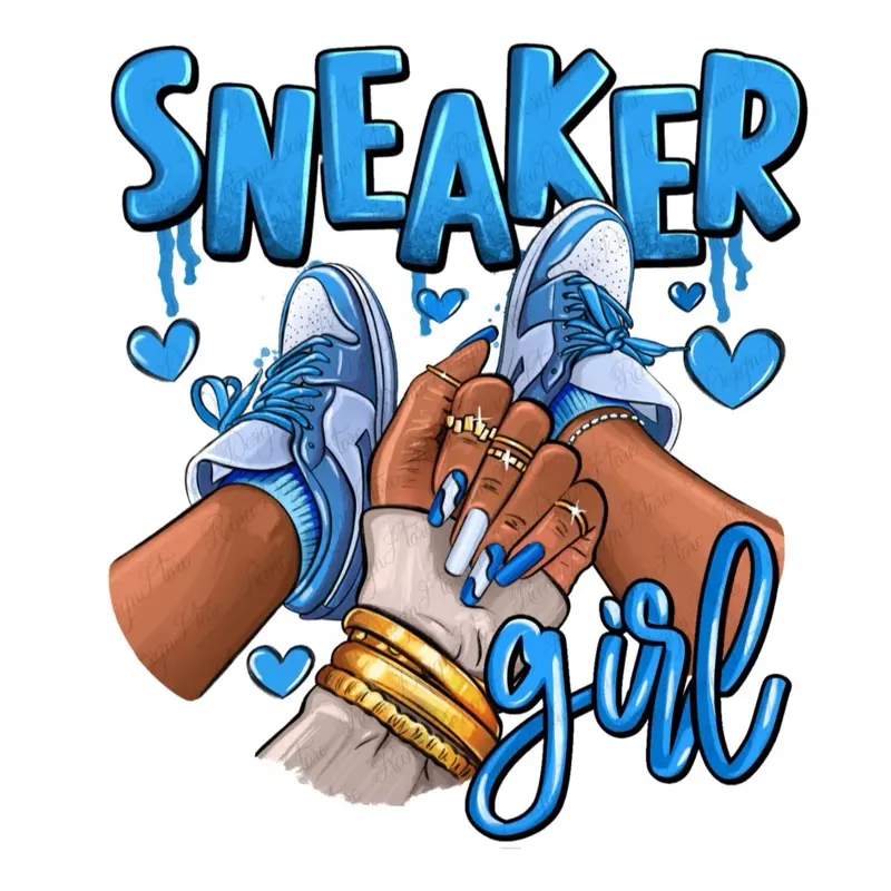 Sneaker ft - Athletic Closed Sneaker with Blue and White Design