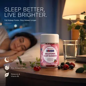 NMNOR Melatonin Sleep Gummies 3mg (60 Ct) – Natural Blueberry Flavor, Vegan, Gluten-Free Sleep Aid Edible Dietary Supplement Vitamin Edible Fitness Brain Strawberry Multi-Mineral