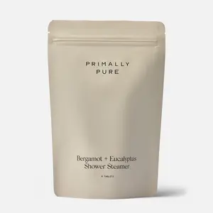 Primally Pure Bergamot + Eucalyptus Shower Steamer - 8 Tablets for Daily Cleansing & Relaxation - US Body Care Blend