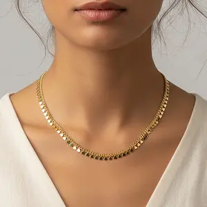 MEIITRUE 14K Gold Plated Heart Charm Necklace for Women, Hypoallergenic Fade-Resistant Dainty Chain Necklace, Trendy Jewelry Gift for Girls