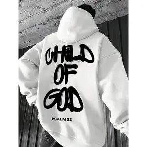 God Son Graphic Hoodie, Soft Comfortable Home Casual Wear, Faith Street Style, Perfect for Relaxing at Home and City Outings（gift）(Sheet)