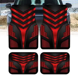 4pcs Universal Car Floor Mats, Automotive Floor Mats, Floor Mats for Car, Car Accessory, Thickened Printed Design, Fun Interior Decor, Fits Most Cars, Tesla, Suv, Halloween & Christmas Gift