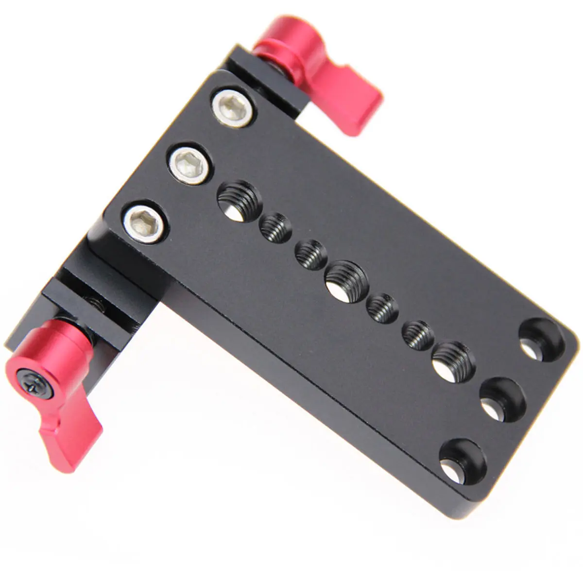 CAMVATE Tripod Mount Base Plate with 15mm Railblock for DSLR Shoulder Mount Rig, Red Knob