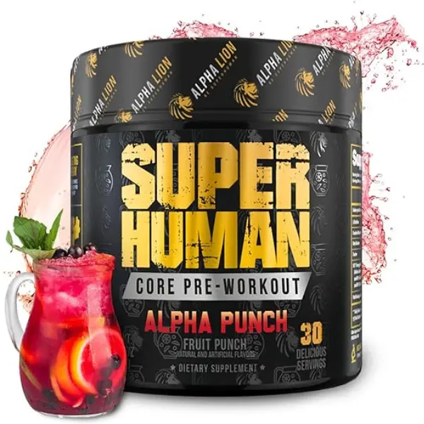 ALPHA LION Core Pre Workout Powder with Creatine for Performance, Beta Alanine for Muscle, L-Citrulline for Pump & Tri-Source Caffeine for Sustained Energy (30 Servings, Fruit Punch Flavor) Amino