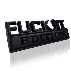 Universal 3D Car Emblem Badge FUCKIT Edition, Waterproof Scratch Resistant Fender Decal Sticker, Premium Exterior Decoration Styling Fit Most Car Truck Models