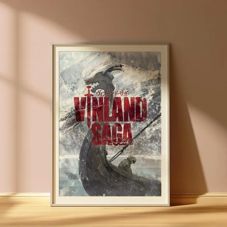 Vinland Saga Anime Poster, Thorfinn Wall Art, Viking Decor, Japanese Manga