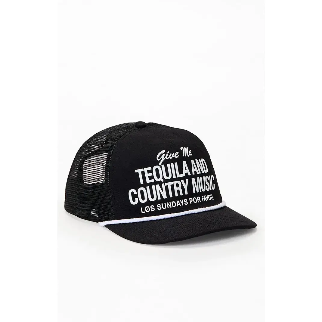 Los Sundays Men's Black Tequila and Country Music Snapback Hat Los Sundays Men's Black Tequila and Country Music Snapback Hat