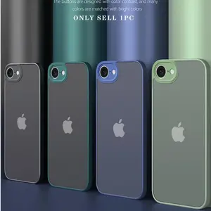 3pcs [1 Phone Case with 2X Clear Screen Protectors]for iPhone 17E 16 15 14 13 12 11 Pro Max Case 2026 Hard PC Matte Luxury Color Blocking Protective Shockproof Camera Protector Cases for iPhone 16e Cover