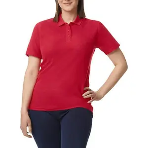 Gildan Women's Softstyle Double Piqué Golf Polo Shirt - Slim Fit, Short Sleeves, Polo Neckline, Lightweight, 2025 Spring-Summer Casual Sportswear & Office Preppy Style, Athletic Apparel
