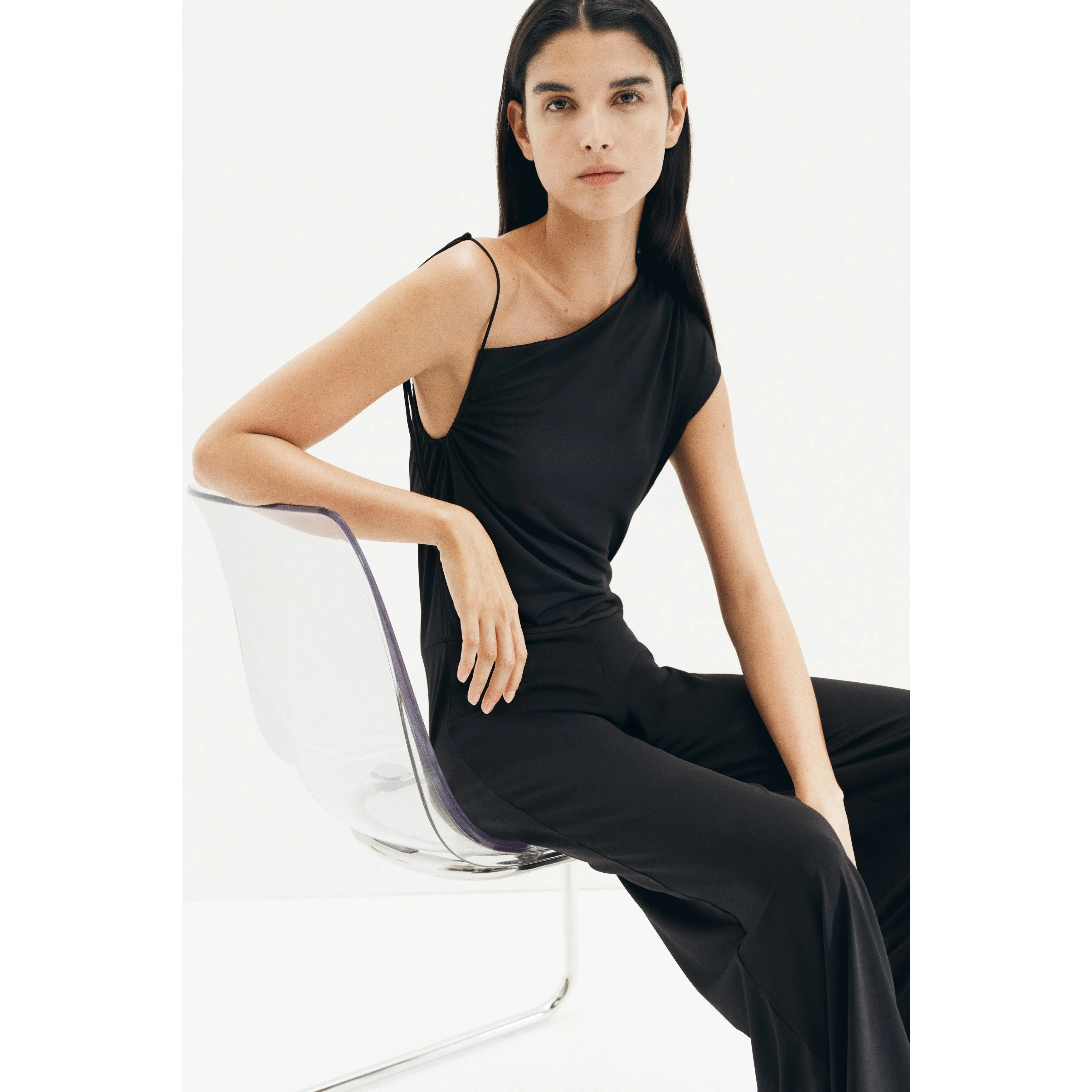 H&M Asymmetric jersey jumpsuit