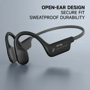 MZYJBL New Model Bone Conduction Headphones, Open-Back Bluetooth Wireless Fitness Headphones, Suitable for Running and Fitness - Resistant to Sweat, Stable and Comfortable to Wear - Deep Bass, Intelligent Microphone