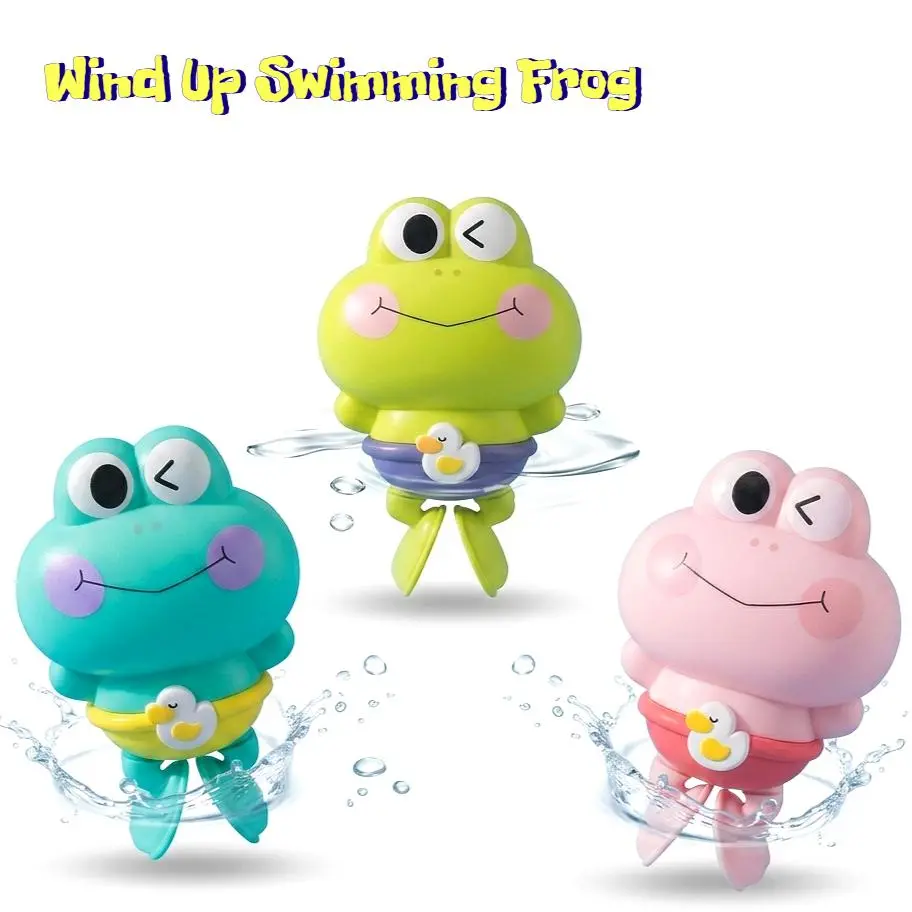 ST03 Toddler Swimming Frog Bath Toy, No Battery Required Twist & Go Water Toy, Cute Animal Bath Toy with Realistic Swimming Motion, Sensory & Educational swimming Toy, Perfect for Bathtub, Pool, Summer Water Play & Pool Party, Kids Gift Idea