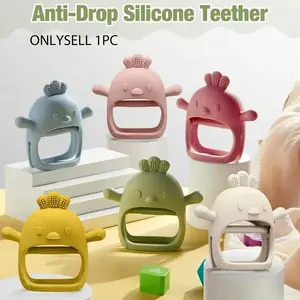 Baby Teething Toy Silicone Mitten, Anti-Dropping Wrist Hand Teether, BPA-Free Chew Toy for Babies over 3 Months, Safe Sucking Needs