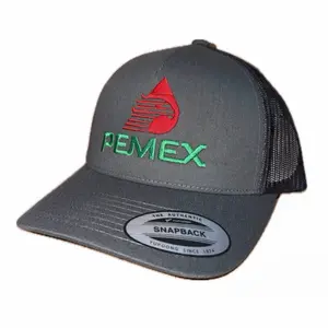 PEMEX Curved Gray Baseball Trucker Hat Stylish Hat Casual Hat