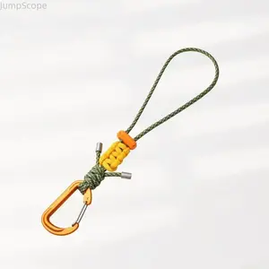 Durable Paracord Braided Carabiner Keychain Adjustable Lanyard for Keys, Bags and Outdoor Adventure Activities
