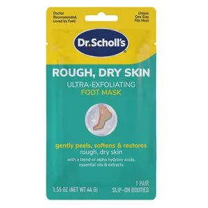 Dr. Scholl's Rough, Dry Skin Ultra Exfoliating Foot Mask, Moisturizing Socks Gently Peels and Softens Dry Skin
