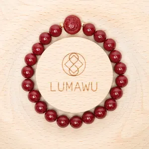 Elegant Cinnabar Bracelet with Chinese Zodiac Horse Charm, Traditional Red Beaded Gift Jewelry for Luck & Passion, Elegant Bangle